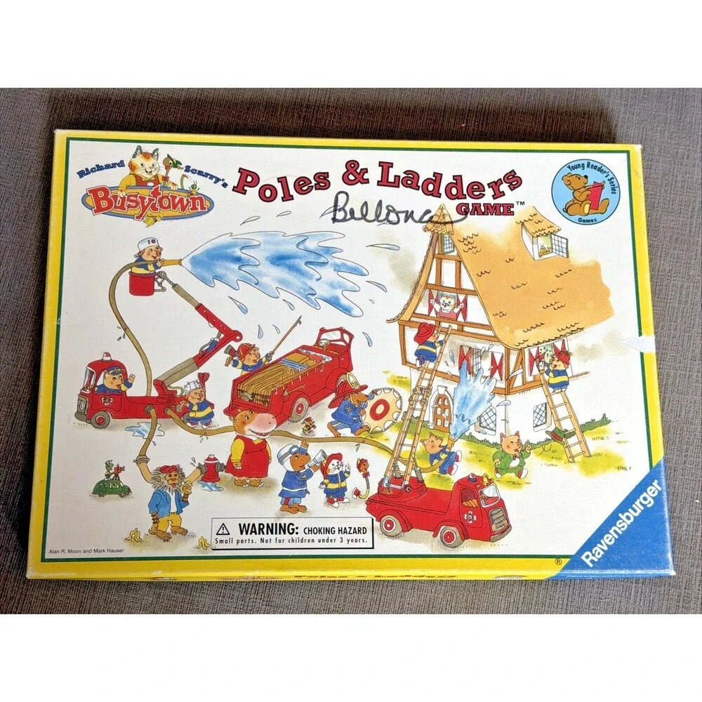 VTG Richard Scarry's Busytown Poles & Ladders Game Ravensburger 1999